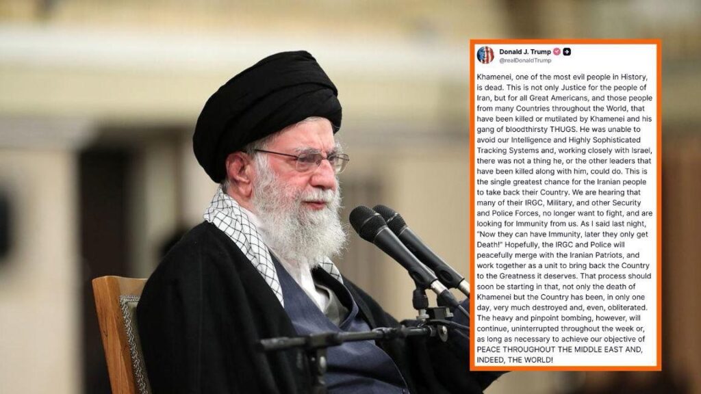 Trump anuncia presunta muerte del supremo líder iraní